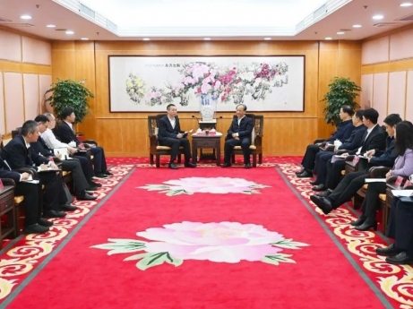 郭文海会见广东电网公司董事长、党委书记杨松楠一行